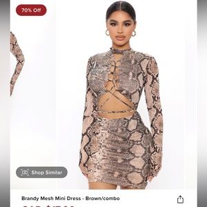 Fashion Nova Brandy Mesh Mini Dress in XS. NWT. Never worn.